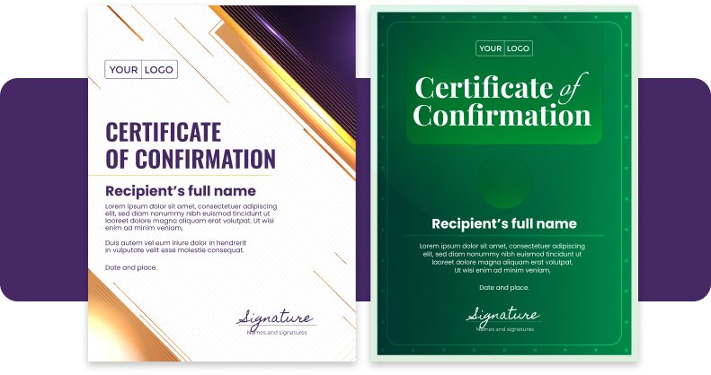 6 FREE Confirmation Certificate Templates | Virtualbadge.io